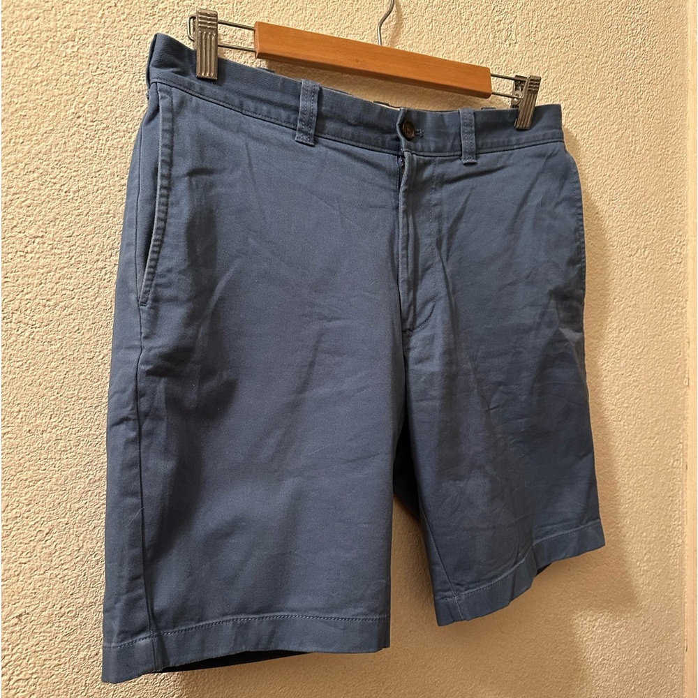 J. Crew Factory Shorts Men Blue 9” Flex Chino Flat Front Size 31